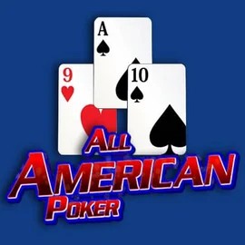 All American Poker slot logo by RTG (Reel Time Gaming) at Realz Casino